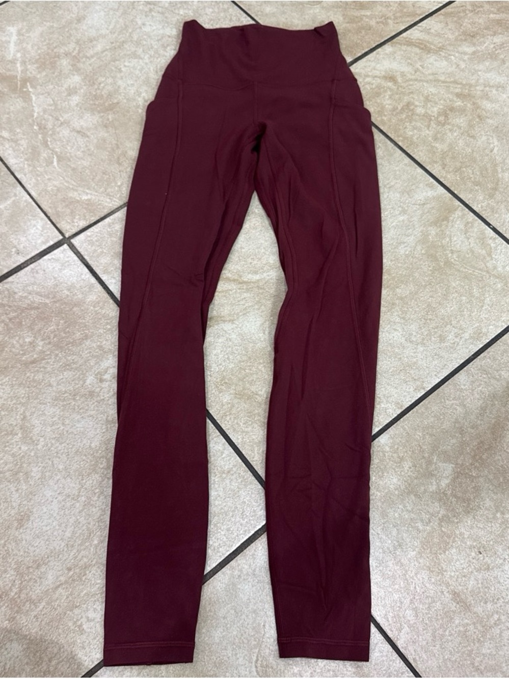 lululemon athletica Burgundy High-Waist Leggings